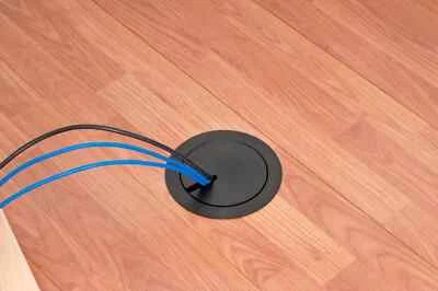 ARLINGTON® Arlington FLBR5420 Recessed Power and Data Round Floor Box (Black)