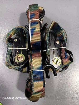 SMART STRAP STANDARD RATCHET TIE DOWNS 500LB / 8 FT CAMO 4 pack - Image 1 of 4