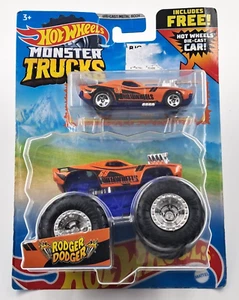 2020 Hot Wheels Monster Truck Rodger Dodger w/ Free Matching Bonus Car READ - Picture 1 of 7