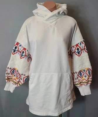 FREE PEOPLE FP MOVEMENT Cristal Deportivo Boho Bordado Pullover Sudadera con Capucha Talla S Foto 1 de 4
