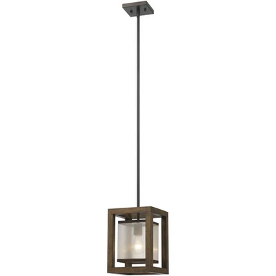 CAL Lighting & Accessories FX-3536/1P Signature Mini Pendant Wood - Image 1 of 2