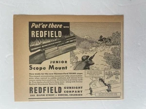 Vintage 1946 Print Ad Redfield Junior Scope Mount Advertisement - Picture 1 of 2
