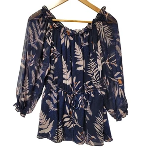 Camicetta floreale seta DVF business casual resort per vacanze femminile modesta taglia 6 - Foto 1 di 9