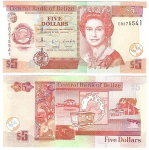Belize - 5 Dollars 2022 UNC P. 67 Lemberg-Zp - Picture 1 of 1