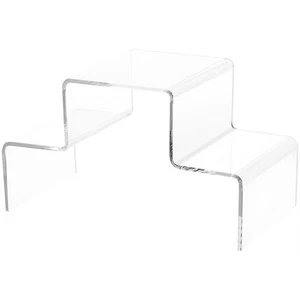 Plymor Clear Acrylic Tiered Display Stairs, 6.25" H x 11.75" W x 6" D - Picture 1 of 1