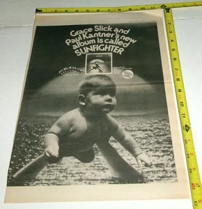 GRACE SLICK PAUL KANTNER Vintage AD Advert Album 1971 Sunfighter Starship Rock - Picture 1 of 1