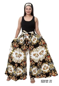 Ankara Palazzo Hose - Versace inspiriert weites Bein hohe Taille mit Gürtel (One Size) - Bild 1 von 3