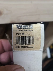 COLADOR DE AGUA WATTS PATRÓN V # 0104078 NUEVO STOCK ANTIGUO - Imagen 1 de 6