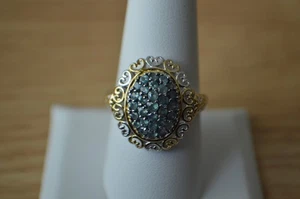 0.90ct Narsipatnam Color Change Alexandrite Ring 18K YG over Fine Silver Sz 9 - Picture 1 of 17