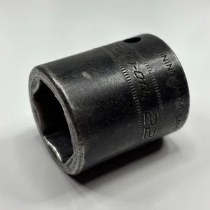 Snap On Tools IMM220 1/2 Dr 6Pt Metric 22mm Flank Dr Shallow Impact Socket USA - Picture 1 of 12