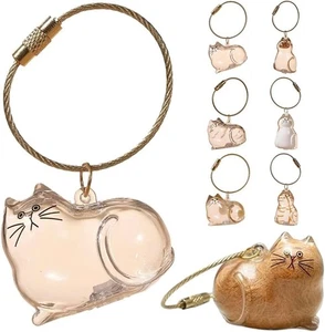 Caja de almacenamiento de pelo de gato colgante, cápsula de almacenamiento de pelo de gato llavero conmemorativo EE. UU. - Imagen 1 de 18