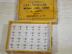 Swartchild's No. 490053 Uhrmacher zylindrisch metrisch Juwelenlehre + Box - Bild 1 von 6
