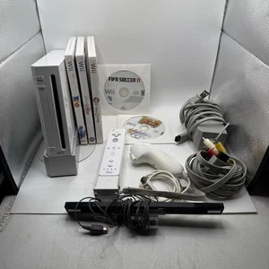 Nintendo Wii Konsole Bundle RVL-001 mit 5 Spielen getestet funktioniert - Bild 1 von 9