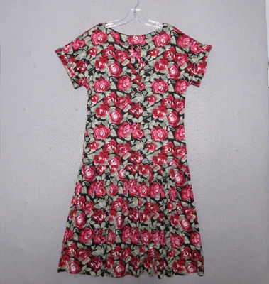 Vintage Laura Ashley Dress 8 Floral Cottage Core Grunge Pleat Prairie Drop Waist - Image 1 of 4