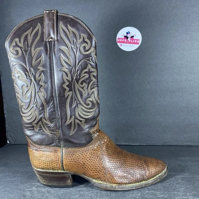 Мужские ковбойские сапоги вестерн Justin 5490 Lizard размер 9,5 D - Изображение 1 из 4