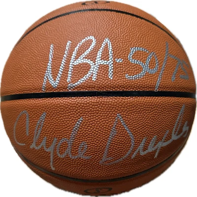 Clyde Drexler Signed Autographed Basketball JSA Authenticated NBA 50/75 - Image 1 of 3