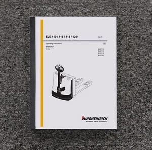 Jungheinrich EJE110 EJE 110 Walkie Stacker Pallet Jack Lift Operator User Manual - Picture 1 of 1