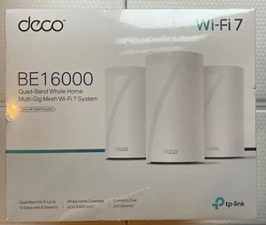 TP-Link - Deco BE16000 Sistema Quad-Band Mesh Wi-Fi 7 con Multi-Gig (Confezione da 3)... - Foto 1 di 2