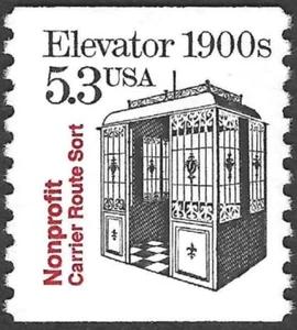 US Scott #2254 5.3¢ Elevator 1900s - Nonprofit, MNH - 1987 - Picture 1 of 1