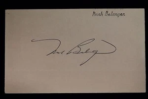 Mark Belanger (d.1998) Orioles Dodgers Autographed Signed 3x5 Index Card 16L - Picture 1 of 3