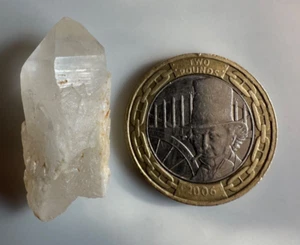 (1) BEAUTIFUL LEMURIAN TIBETAN CLEAR QUARTZ CLUSTER - Picture 1 of 2