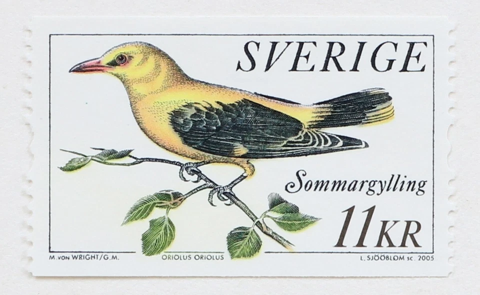 Sello de Suecia 2005 Oriolus Bird Scott #2505 MNH Sverige Foto 1 de 1