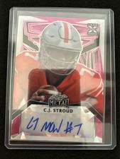 2023 Leaf Metal Draft C.J. Stroud Pink Crystal 2/3 Auto Texans Ohio State Texans