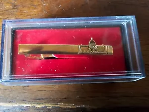 Krawattennadel/Tie Clip Gold 24KGF Berlin/Reichstag 750 Jahrfeier Limitiert - Bild 1 von 3