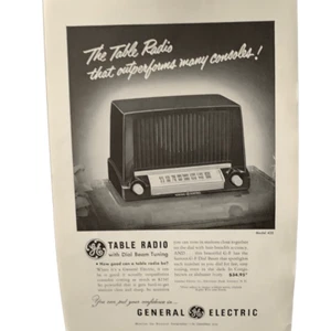 Vintage 1951 Tavolo Elettrico Generale Pubblicità Radio - Foto 1 di 4