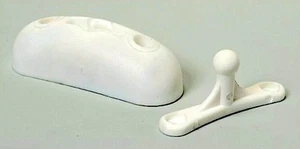 Retenedor Puerta Bola Plástico Blanco Autocaravana Caravana Remolque Camper - Imagen 1 de 1
