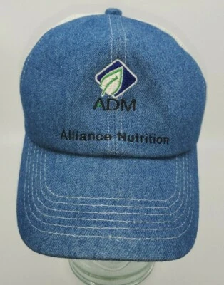 DE COLECCIÓN ADM ALLIANCE NUTRITION Alimentación de Ganado Sombrero Gorra Denim Hecho en EE. UU. Publicidad Z1 Foto 1 de 4