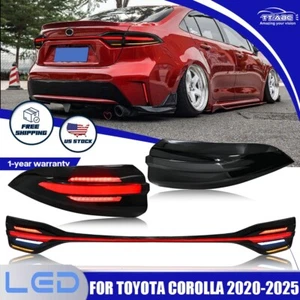 For Toyota US Corolla 2020-2025 LED Tail lights Assembly Trunk Rear Lamps Black - Picture 1 of 19