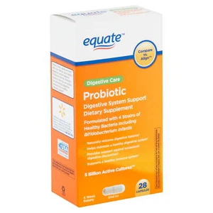Equate Digestive Care Probiotic Capsules, 28 Count - Picture 1 of 11