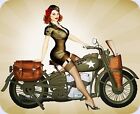 Harley Davidson Army Girl Computer / Laptop Mouse Pad