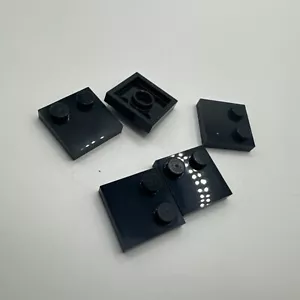 LEGO Parts - Black Tile, Modified 2 x 2 with Studs on Edge, 33909, QTY 5 - Picture 1 of 1