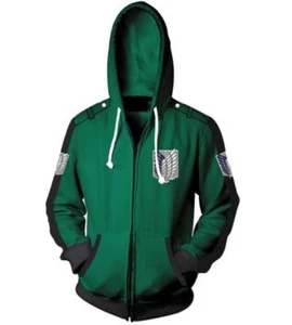 Shingeki no Kyojin Attack on Titan Anime Kapuzen Sweatshirt Hoodie Pullover Puli - Picture 1 of 2
