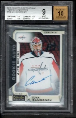 ILYA SAMSONOV 2018-19 O-Pee-Chee Platinum ROOKIE OPC BGS 9 Mint AUTO 10 RC - Image 1 of 2