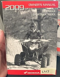 OEM HONDA 2009 TRX700XX SPORTRAX 700XX MANUAL DEL PROPIETARIO - Imagen 1 de 1