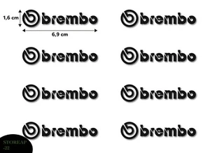 8 Adesivi Brembo logo pinze freno alta temperatura auto moto sticker 6,9x1,6CM - Imagen 1 de 1