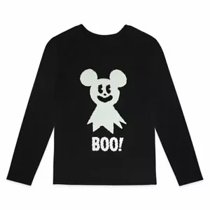 Camiseta Disney Mickey Mouse Halloween Manga Larga Reversible Niños Talla 5/6 7/8 - Imagen 1 de 2