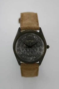 Fossil Uhr Herren Silber Gold Edelstahl Leder Beige Wasser Res 30m Quarz - Bild 1 von 3