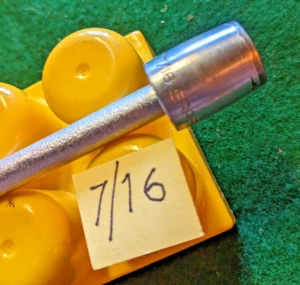 Vintage Craftsman 1/4" Drive 7/16" 6 Point Shallow Socket SAE =V= Slope - Bild 1 von 3