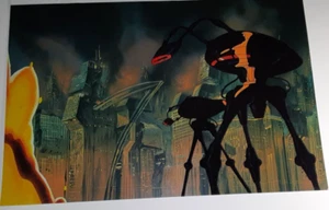Vintage Space Cruiser YAMATO Star Blazers ANIME Cel Print DARK NEBULA TRI-PODS - Bild 1 von 2
