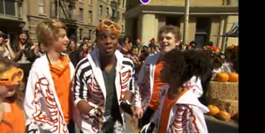 Felpa con cappuccio Kel Mitchell Henry Danger Halloween indossata zucca Chucking Nickelodeon - Foto 1 di 11