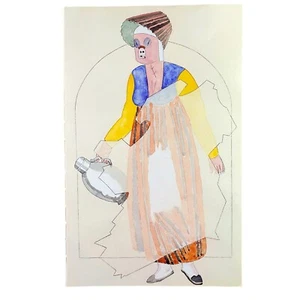 Eduardo Arroyo Ulysses Illustrated Bookplate Art Print 7.75 x 12.5” James Joyce - Foto 1 di 1