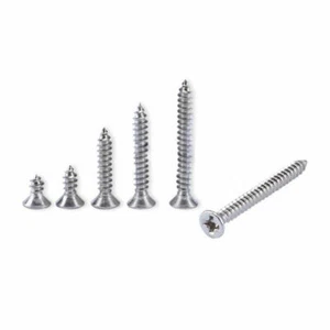 M3 M4 M5 Flat Head Phillips Self Tapping Screws 304 Stainless Steel Wood Screws - Picture 1 of 3