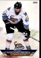 2011-12 Toledo Walleye Choice 10 Brian Matte Prince George British Columbia Card