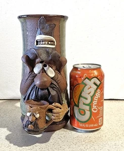 Vintage Mahon Art Pottery Funny Face DRINKER Mug Stein Cup Stoneware Large 32oz - Picture 1 of 13