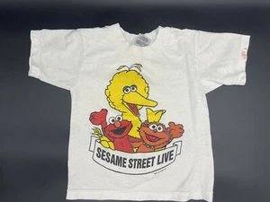 Vintage 1990s Sesame Street Live Elmo, Big Bird, Zoey T-shirt Kids 2/4 - Picture 1 of 5