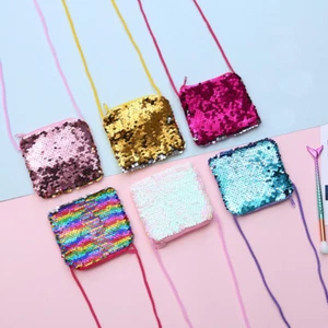  3 Stück Kinder Pailletten Geldbörse Kinder Pailletten Münzbörse Babytasche Kleingeld - Bild 1 von 11